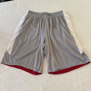 Reversible! Red and White Men's Athletic Shorts
